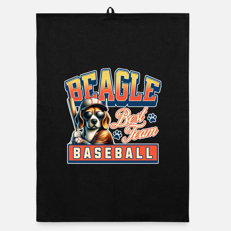 Beagle Baseball Team Beagle Und Baseball Liebhaber Organic Geschirrtuch