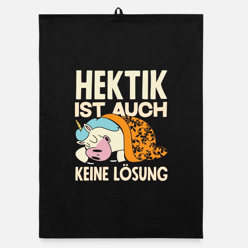 Lustiges Einhorn Keine Motivation Spruch Organic Geschirrtuch