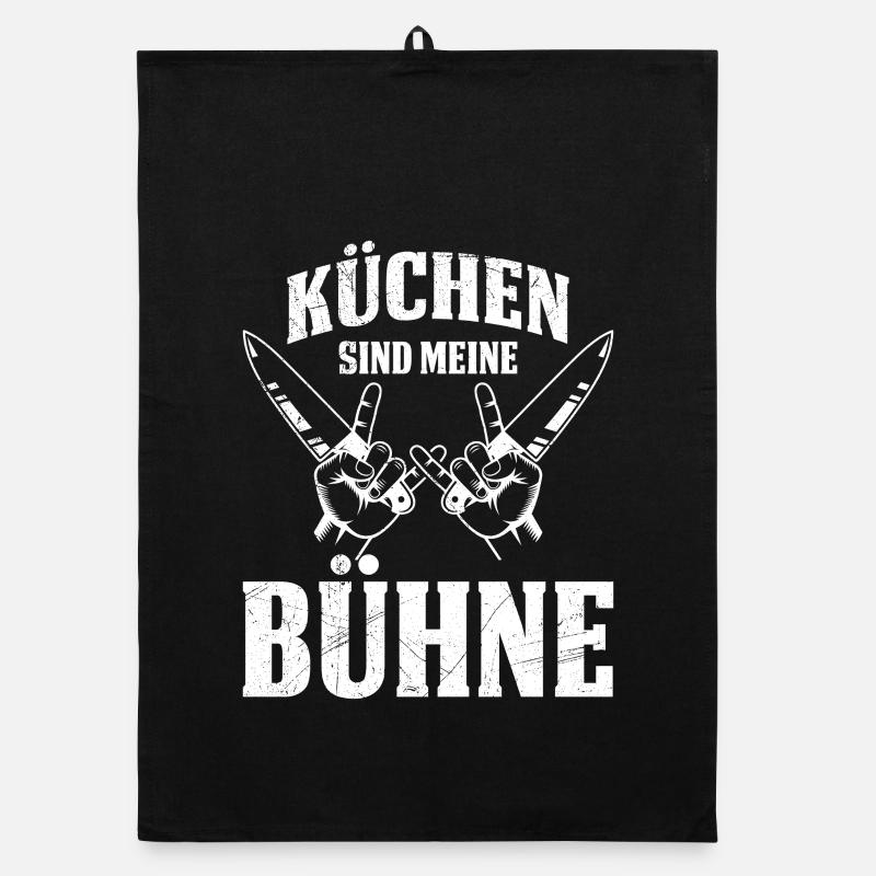 KITCHENS ARE MY STAGE Fun Organic dish towel