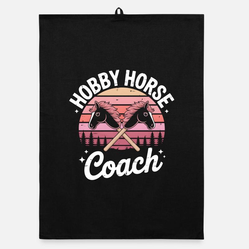 Hobby Horsing - Organic Geschirrtuch - Schwarz