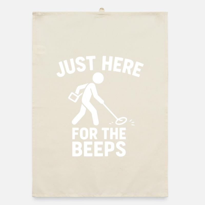 Just Here For The Beeps Metal Detecting Fun Organic dish towel