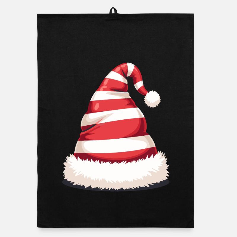 Candy Stripe Santa Hat Organic Geschirrtuch