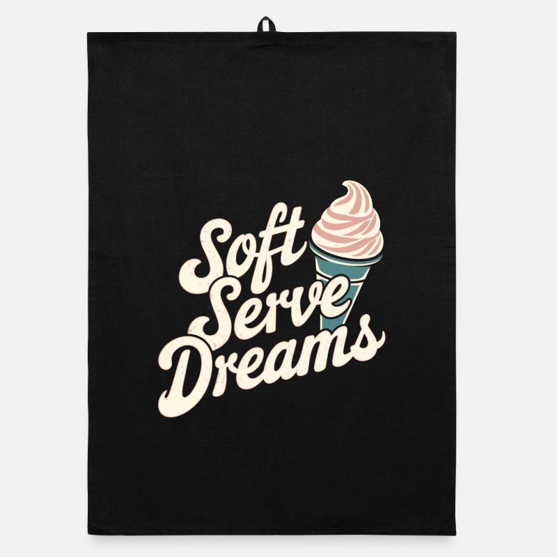 Soft Serve Dreams – Retro Eiscreme Organic Geschirrtuch