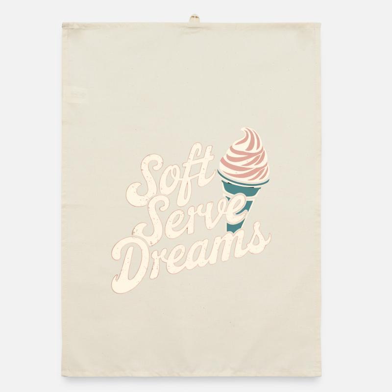 Soft Serve Dreams – Retro Eiscreme Organic Geschirrtuch