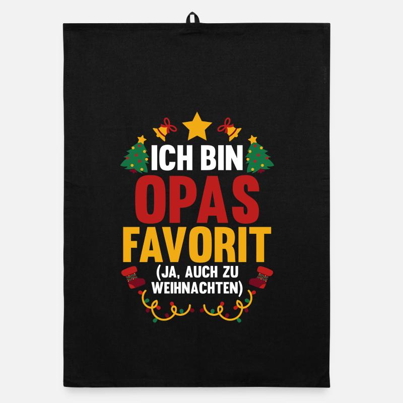 Le Noël préféré du Père Noël de Papi Noël Torchon bio