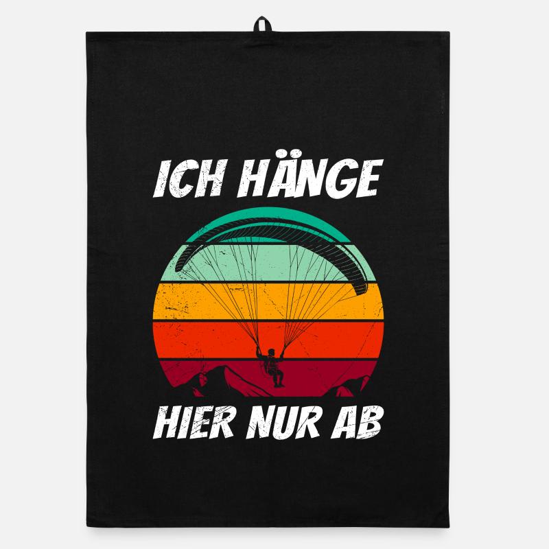 Paraglider I'M JUST HANGING OUT HERE Fun Organic dish towel