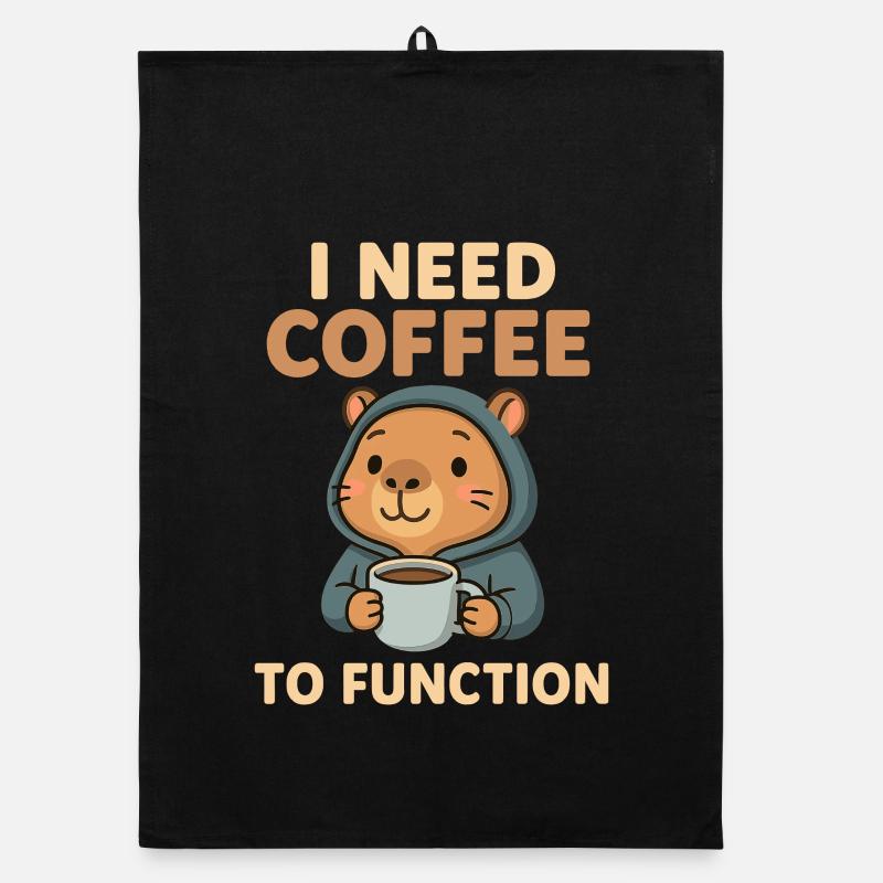 Conception du café au travail Torchon bio