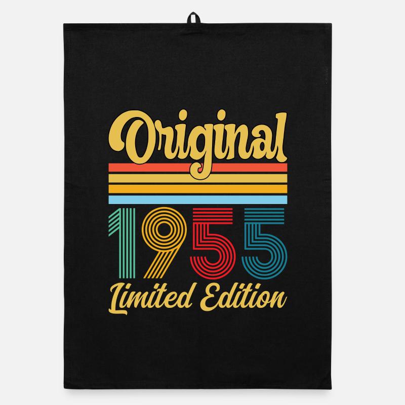 Geburtstagsgeschenk 1955 Originales Vintage-Retro-Geschenk Organic Geschirrtuch