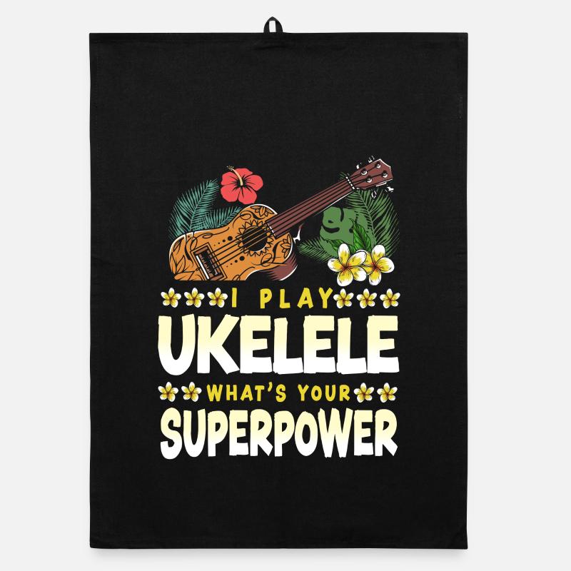 Ukulélé hawaïen que je joue Torchon bio
