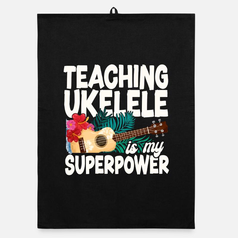 Hawaiian Ukulele Uke Teaching Organic Geschirrtuch