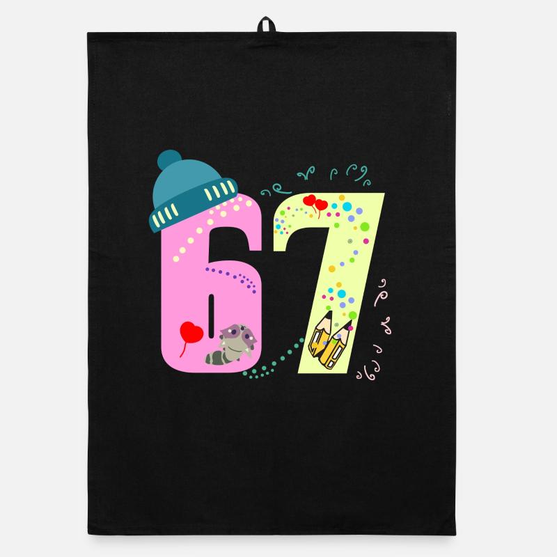 67 ft 6 7 bunte Welt schule Organic Geschirrtuch