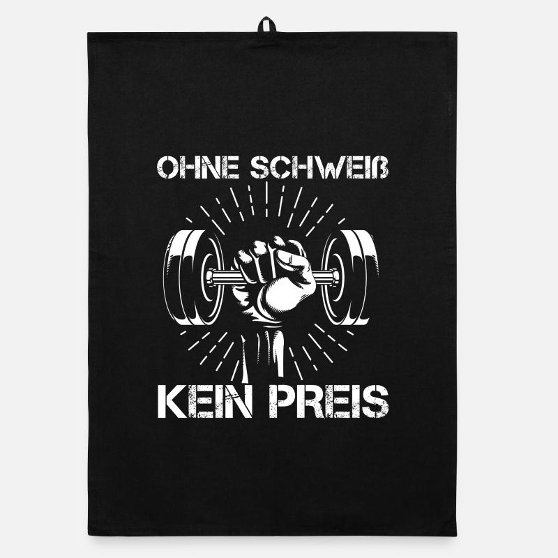 Weight Training: NO SWEAT, NO GAIN, Fun Organic dish towel