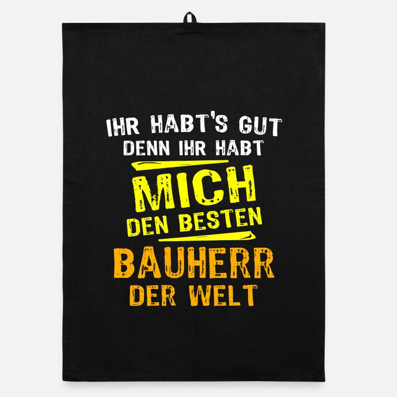 Bauherr Geschenk Organic Geschirrtuch