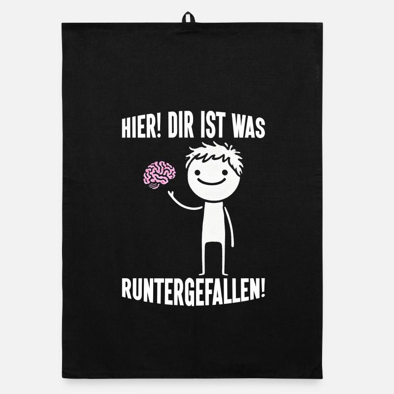 Hier Dir Ist Was Runtergefallen Sarkastischer Organic Geschirrtuch