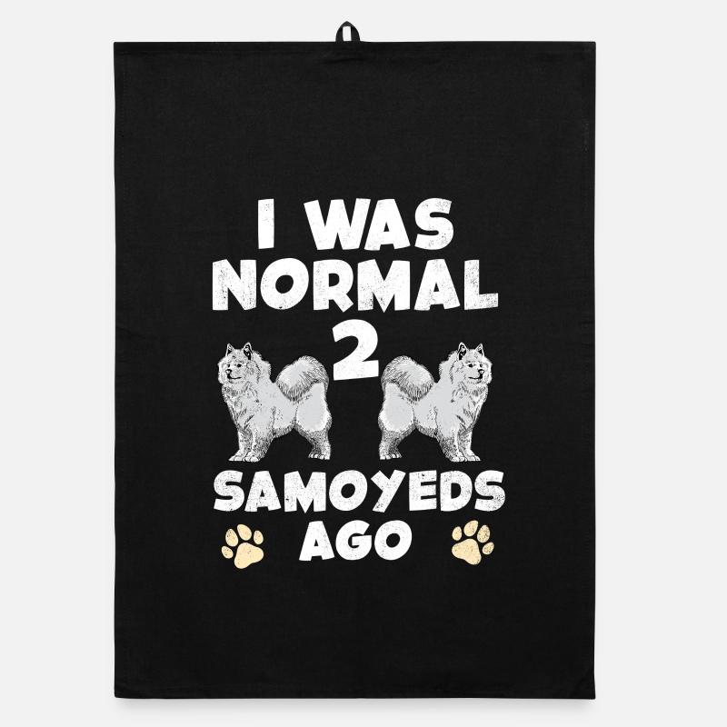 Ich War Normal Vor 2 Samoyeds Organic Geschirrtuch