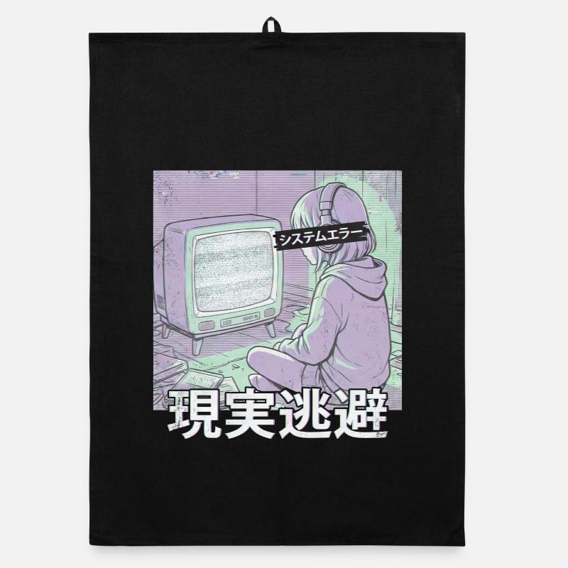 Erreur de système de bug esthétique Anime Girl Vaporwave Torchon bio