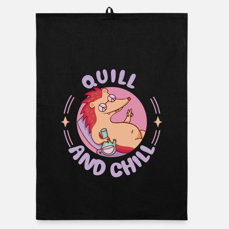 Jour du hérisson Igel Tag Torchon bio