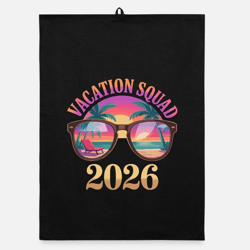 Vacation Squad 2026 Holiday Organic dish towel