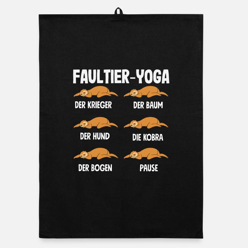 Sloth Yoga Routine Sports Gift Organic dish towel