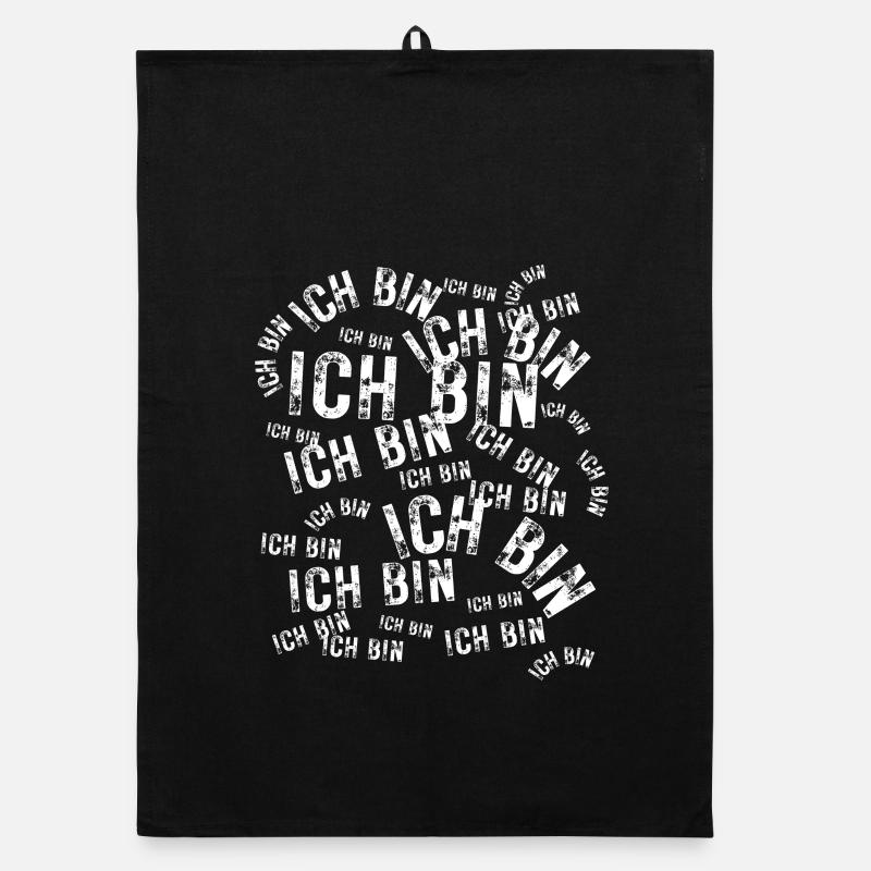 Je suis Typo Circle Pattern Torchon bio