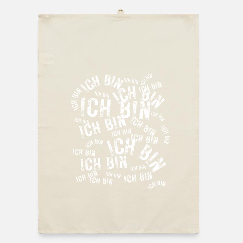 Je suis Typo Circle Pattern Torchon bio