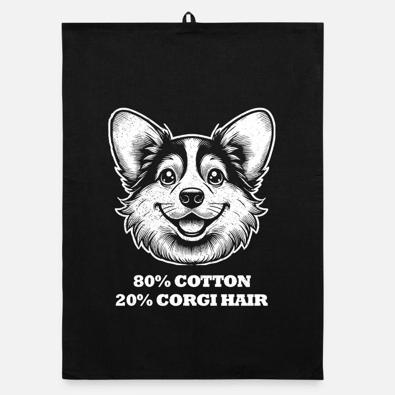 Corgi Haare Organic Geschirrtuch