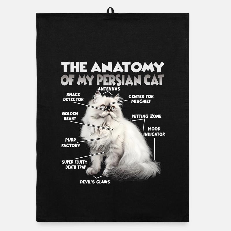 Perserkatze Geschenk  Katzenbesitzer Geschenkidee Organic Geschirrtuch