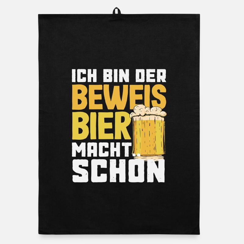 Ich bin der Beweis - Bier macht schön Organic Geschirrtuch