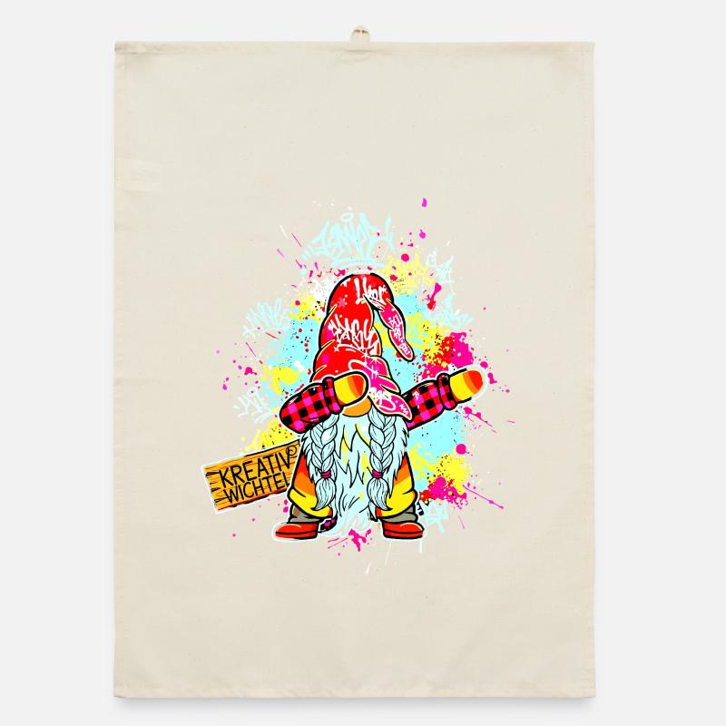 GNOME CRÉATIF Dab Graffiti Artiste XMas Torchon bio