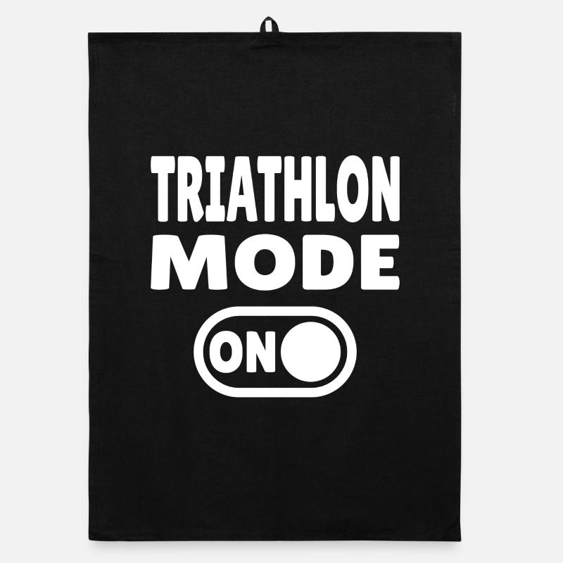 Mode triathlon ACTIVÉ - Course cycliste de natation - Torchon bio - noir