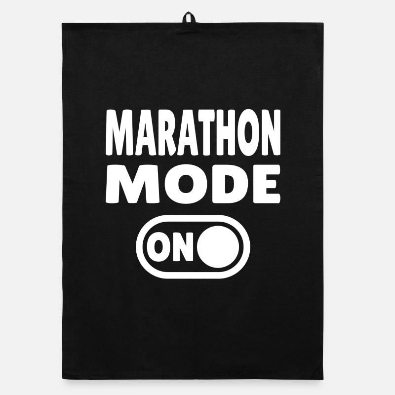 Mode marathon activé – Courir avec passion Torchon bio