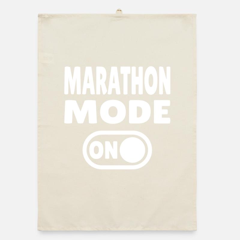 Mode marathon activé – Courir avec passion Torchon bio