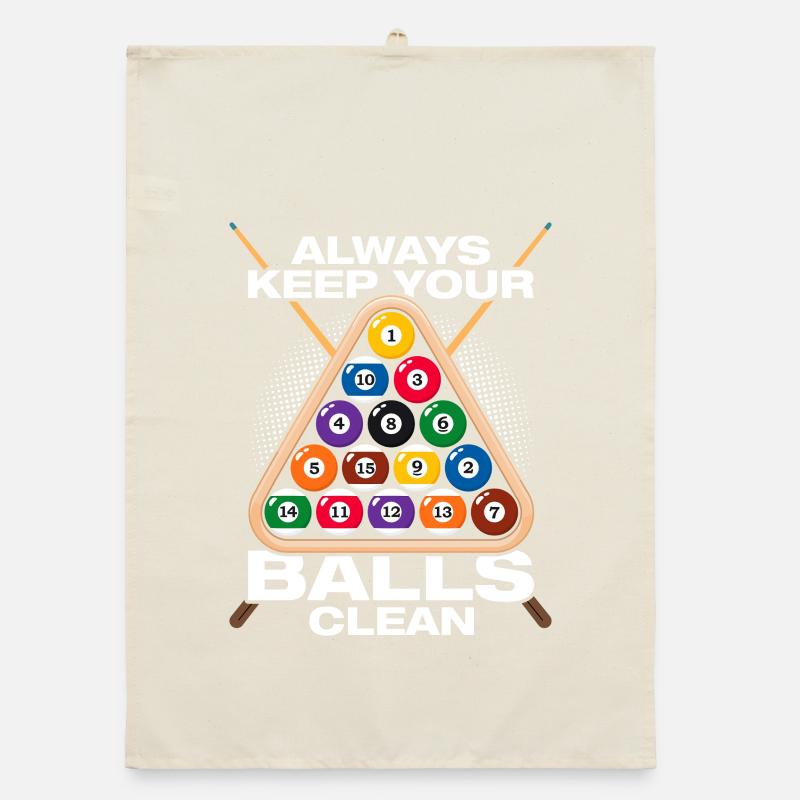 Keep your balls funny billiards player Organic dish towel
