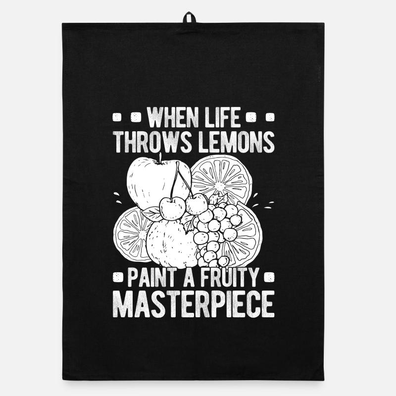 Funny Art Painter Paint Fruity Masterpiece Drawing Organic Geschirrtuch