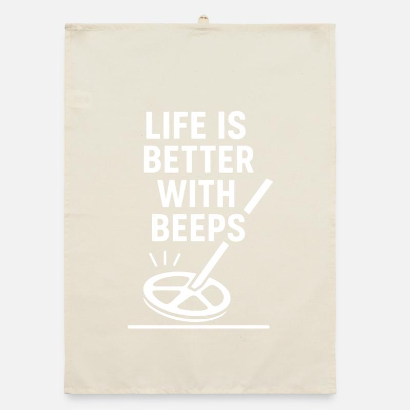 La vie est meilleure avec des bips S’amuser à détecter les métaux Torchon bio