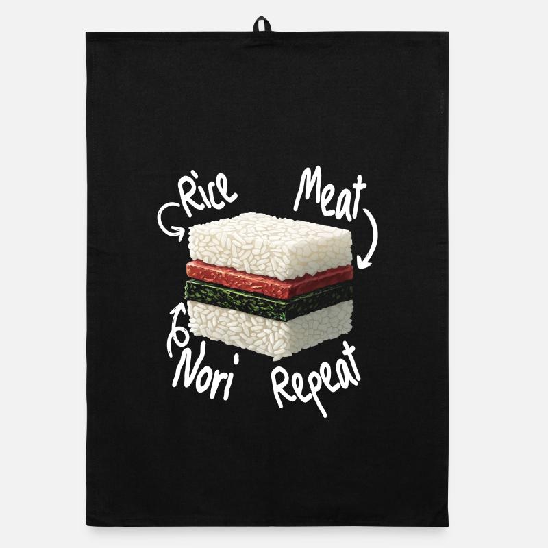 Musubi Rice Meat Nori Repeat Organic dish towel