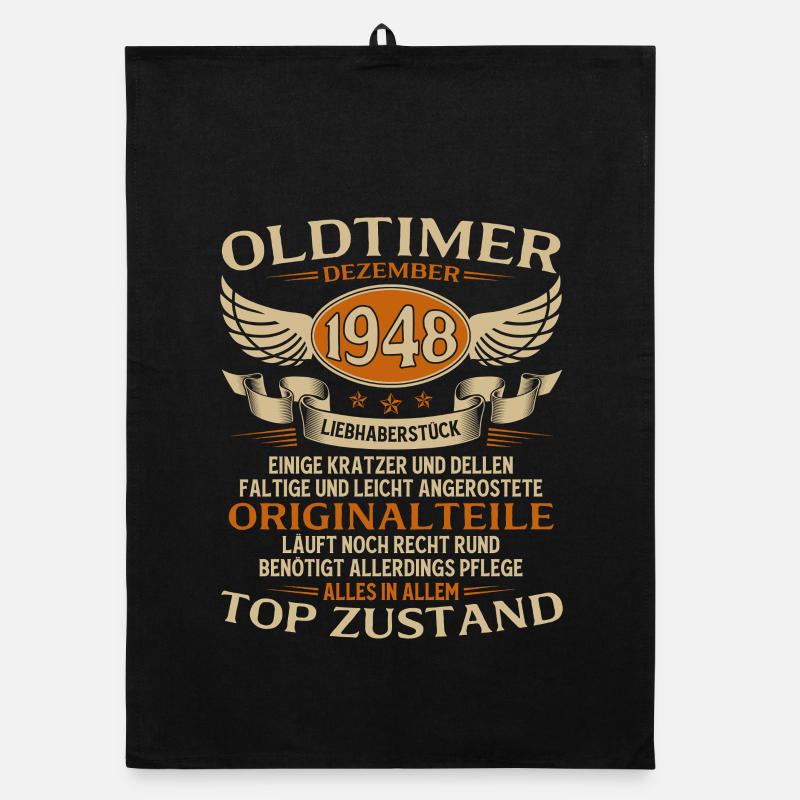 77. Geburtstag Geschenk Oldtimer Dezember 1948 Organic Geschirrtuch