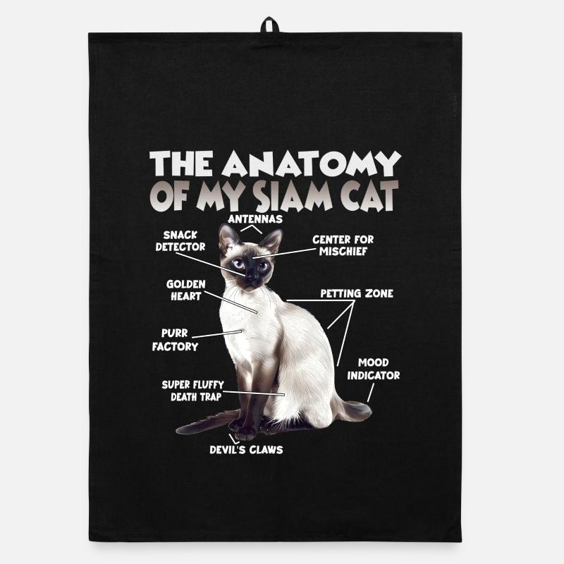Siamese Cats Gift Cat Owner Gift Idea Organic dish towel