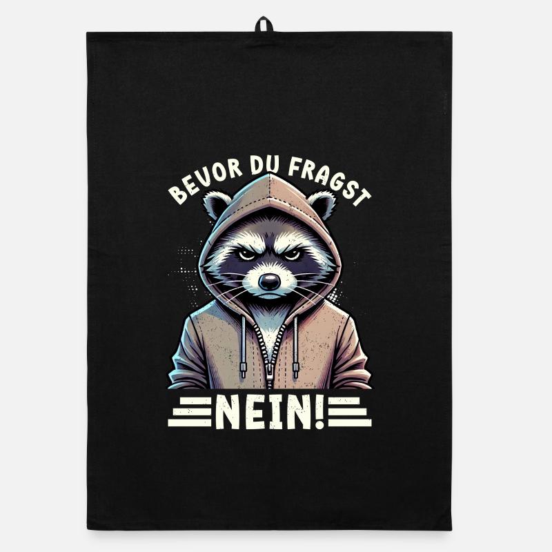 Bevor Du Fragst Nein Waschbär Schlechte Laune Organic Geschirrtuch