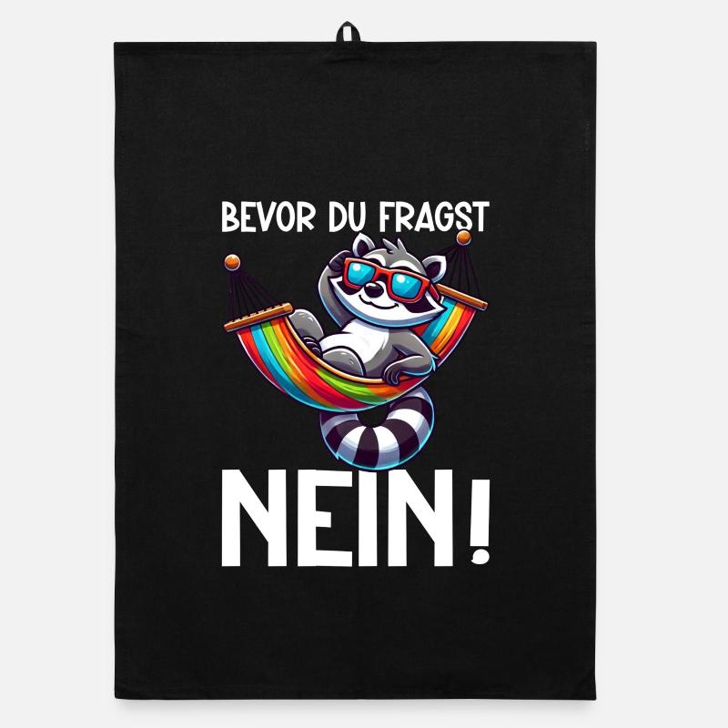 Bevor Du Fragst Nein Waschbär Schlechte Laune Organic Geschirrtuch