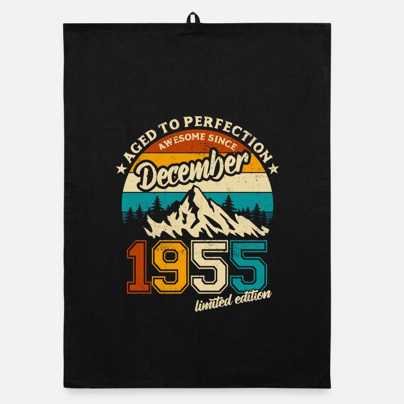 Édition limitée cadeau d’anniversaire de décembre 1955 Torchon bio