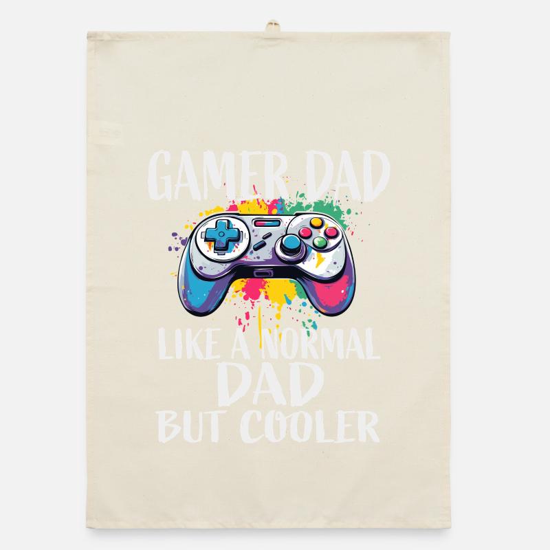 Gamer Dad Controller Organic dish towel