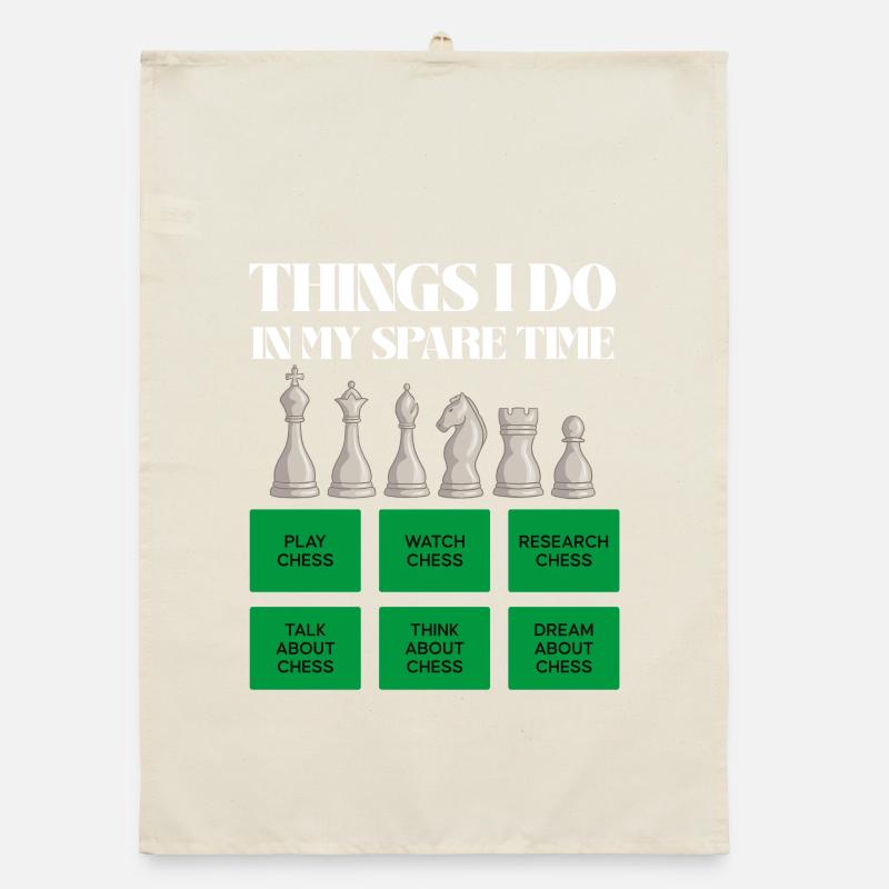 Schachzeit in der Freizeit Organic Geschirrtuch