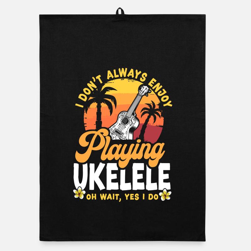 Hawaiian Ukulele Uke I Don't Organic Geschirrtuch