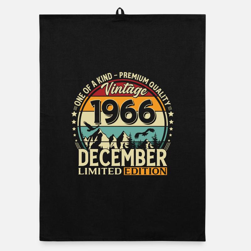 59e anniversaire Millésime décembre 1966 Torchon bio