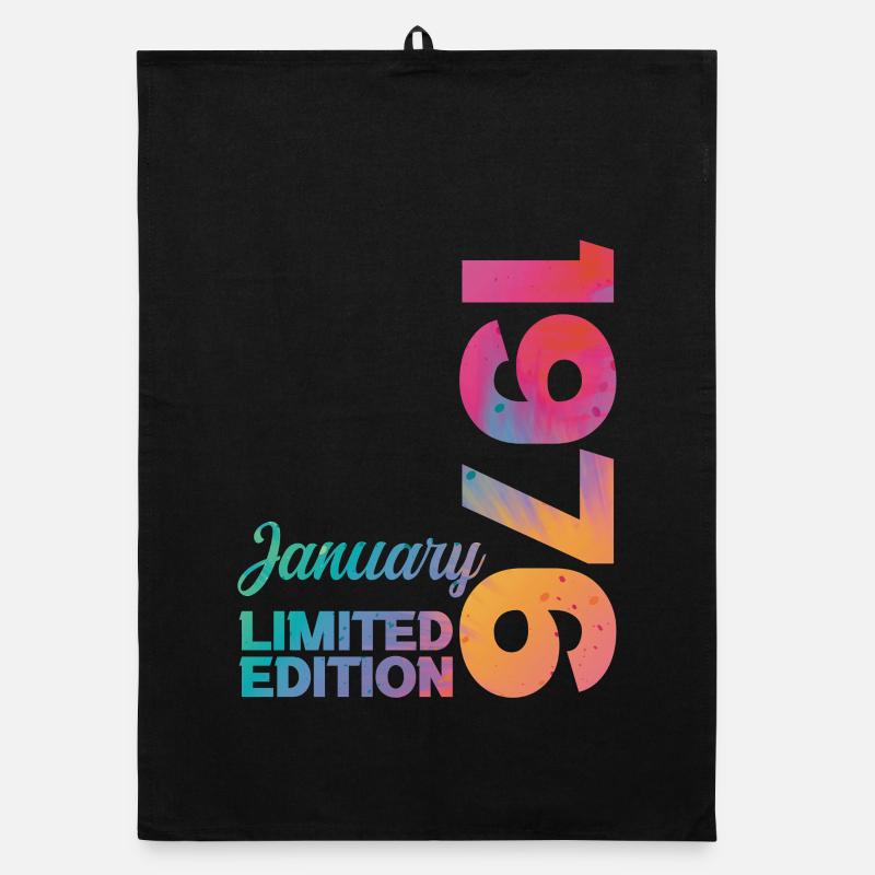 Geburtstag Januar 1976 Geboren im Januar Geschenk Organic Geschirrtuch