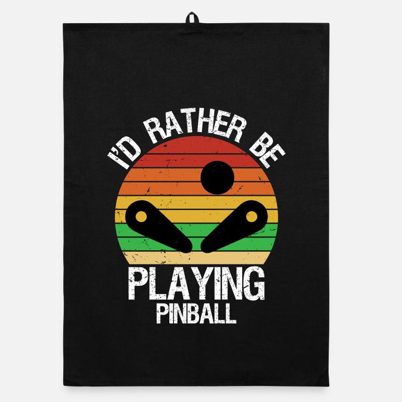 I'd Rather Be Playing Pinball Arcade Gaming Organic Geschirrtuch