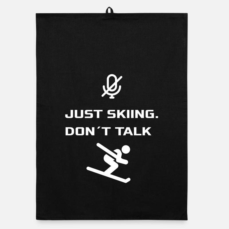 Just Skiing - Dont Talk Organic Geschirrtuch