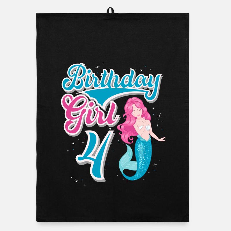 Sirène du 4e anniversaire Torchon bio