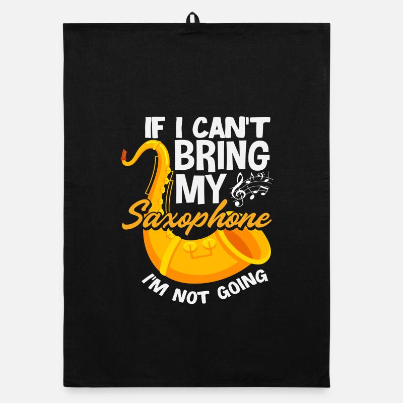 Funny Saxophone Player Orchestra Member Organic dish towel